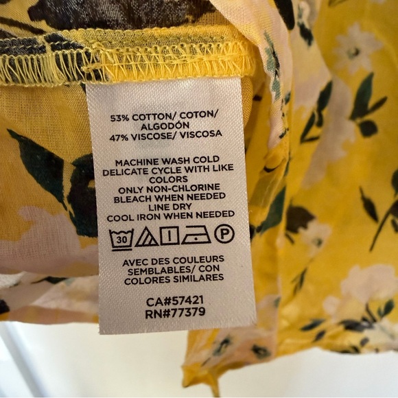 Ann Taylor Yellow Floral Top - Picture 7 of 8